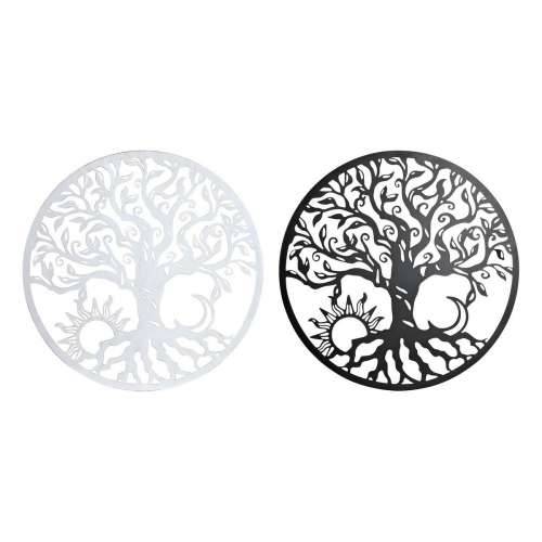 Zidni Ukras DKD Home Decor 100 x 1 x 100 cm Crna Bijela Indijac (2 kom.) Cijena