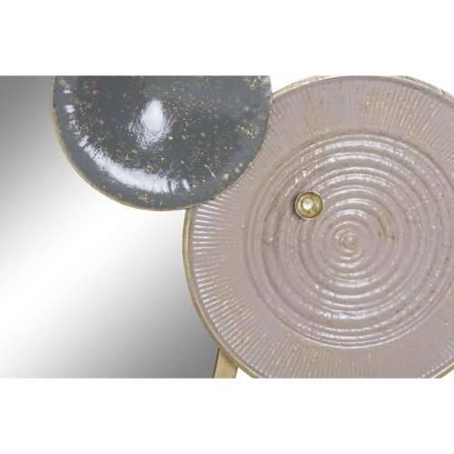 Zidni Ukras DKD Home Decor Ogledalo Siva zlatan Metal Terakota moderan krugovi (96,5 x 7 x 59 cm) Cijena