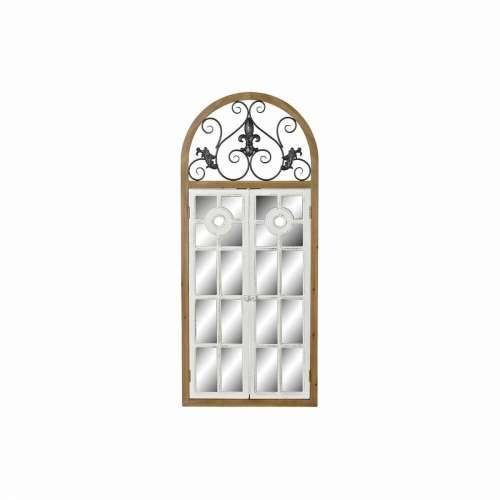 Zidno ogledalo DKD Home Decor Bijela Prirodno Tamno sivo Alpino Prozor 60 x 5 x 138 cm Cijena
