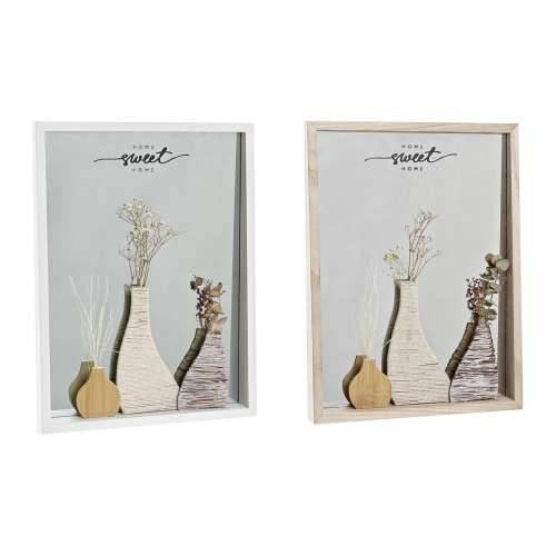 Zidno ogledalo DKD Home Decor Bijela Prirodno Cottage 30 x 4 x 40 cm (2 kom.) (2 Dijelovi) Cijena