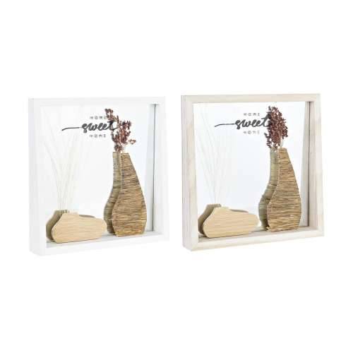 Zidno ogledalo DKD Home Decor Bijela Prirodno Cottage 25 x 4 x 25 cm (2 kom.) Cijena