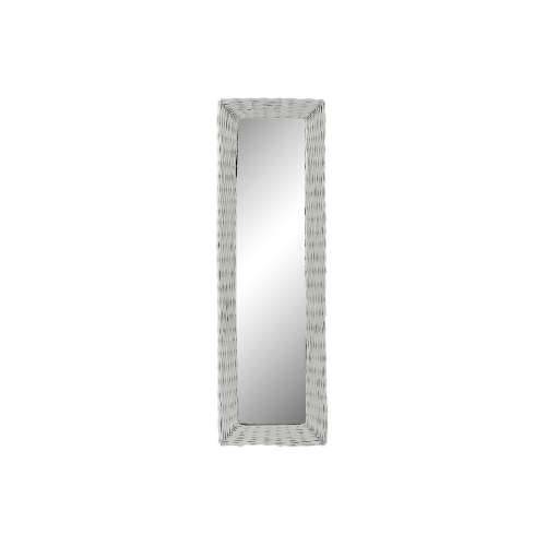 Zidno ogledalo DKD Home Decor Bijela Cottage pleteno 43 x 4 x 132,5 cm Cijena