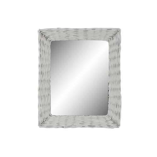 Zidno ogledalo DKD Home Decor Bijela Cottage pleteno 53,5 x 4 x 62,5 cm Cijena