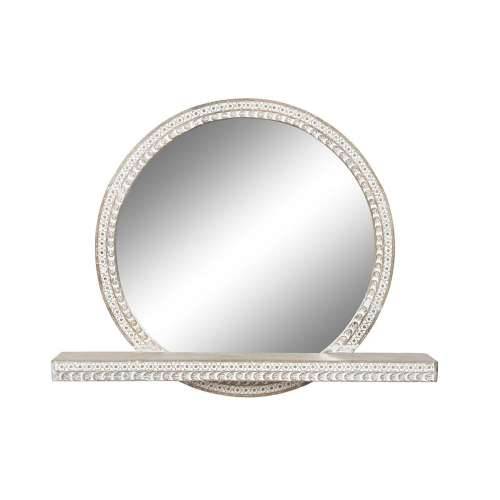 Zidno ogledalo DKD Home Decor Bijela Prirodno Indijac 93 x 15,2 x 76,2 cm 90 x 16 x 76 cm Cijena