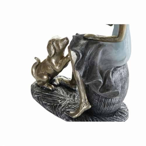 Ukrasna figura DKD Home Decor Plava zlatan Dama 13 x 8,5 x 17,5 cm Cijena