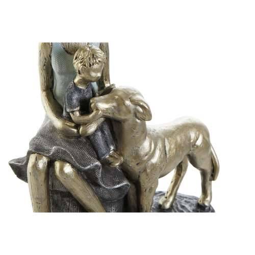 Ukrasna figura DKD Home Decor Plava zlatan Dama 15 x 9,5 x 18 cm Cijena