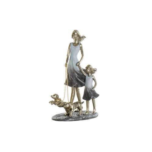 Ukrasna figura DKD Home Decor 16 x 9,5 x 24 cm Plava zlatan Obitelj Cijena