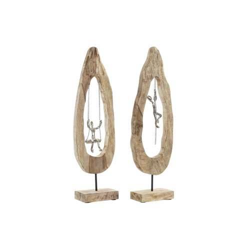 Ukrasna figura DKD Home Decor Smeđa Srebrna Prirodno 18 x 9 x 62 cm (2 kom.) Cijena