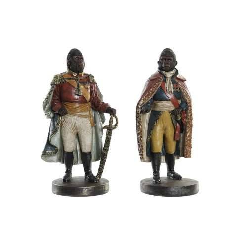 Ukrasna figura DKD Home Decor 14 x 12,5 x 31,5 cm Smeđa Pisana Kolonijalni Gorila (2 kom.) Cijena