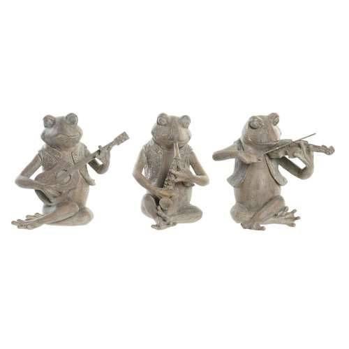 Ukrasna figura DKD Home Decor Glazbenik 23 x 19,5 x 22,5 cm Smeđa Žaba (3 kom.) Cijena
