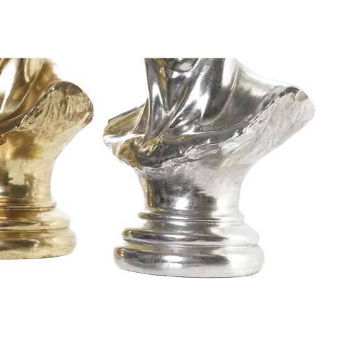 Ukrasna figura DKD Home Decor 24,5 x 17,5 x 36 cm Srebrna zlatan Bista Neoklasični (2 kom.) Cijena