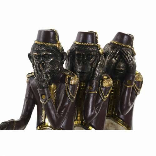 Ukrasna figura DKD Home Decor Majmun Tricikl Crna zlatan Metal Smola Kolonijalni (40 x 9 x 31 cm) Cijena