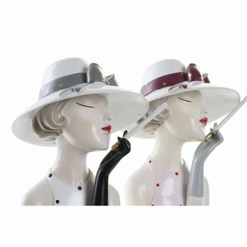 Ukrasna figura DKD Home Decor 18,5 x 15 x 31 cm Dama Roza Bijela (2 kom.) Cijena
