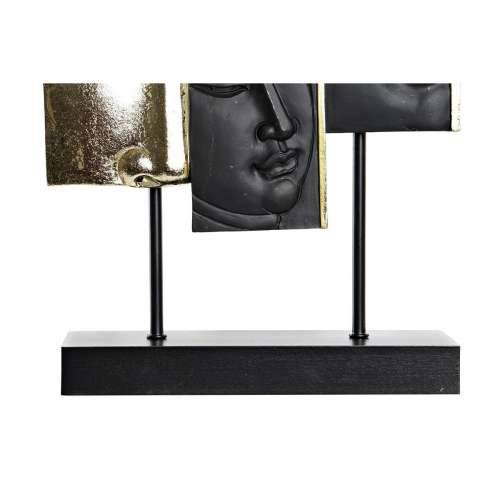 Ukrasna figura DKD Home Decor Crna zlatan Buda Orijentalno 22,5 x 8 x 30,7 cm (2 kom.) Cijena