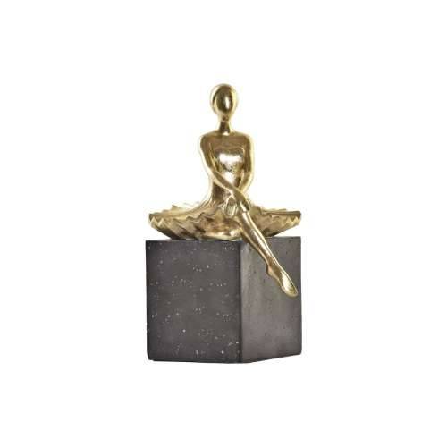 Ukrasna figura DKD Home Decor Balerina zlatan Smola Tamno sivo (21,5 x 23 x 32 cm) Cijena