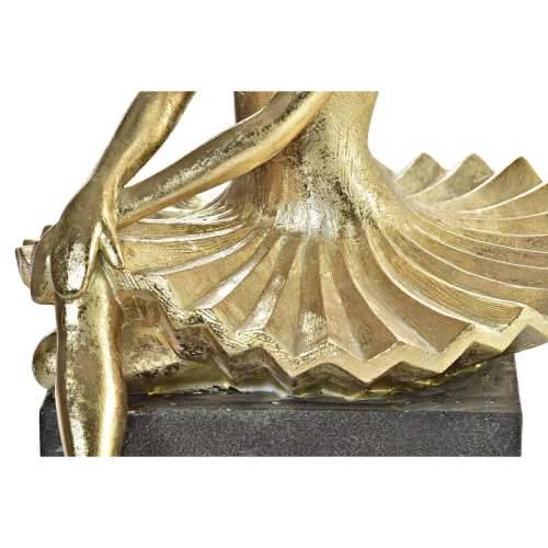 Ukrasna figura DKD Home Decor Balerina zlatan Smola Tamno sivo (21,5 x 23 x 32 cm) Cijena