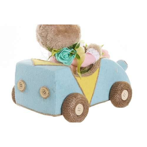 Ukrasna figura DKD Home Decor 23 x 15 x 29 cm Plava Roza Smeđa Zec (2 kom.) Cijena