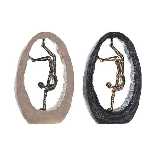 Ukrasna figura DKD Home Decor 24 x 8 x 36 cm Crna zlatan (2 kom.) Cijena