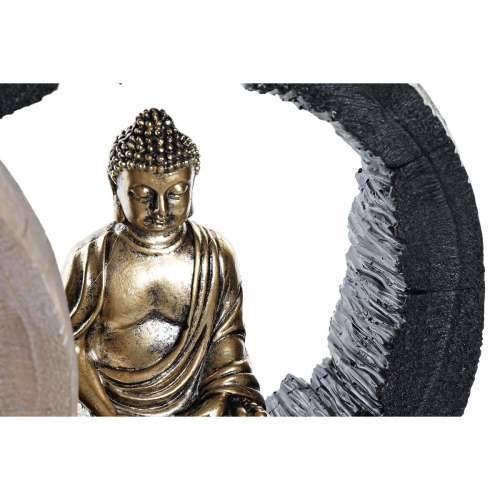 Ukrasna figura DKD Home Decor Crna zlatan Buda Orijentalno 20,8 x 6 x 18,5 cm (2 kom.) Cijena