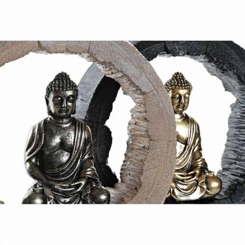 Ukrasna figura DKD Home Decor Crna zlatan Buda Orijentalno 20,8 x 6 x 18,5 cm (2 kom.) Cijena
