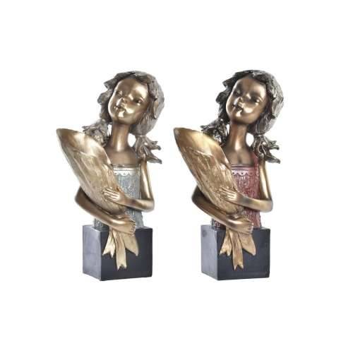 Ukrasna figura DKD Home Decor 21 x 13 x 36 cm Crvena zlatan Turkizno (2 kom.) Cijena