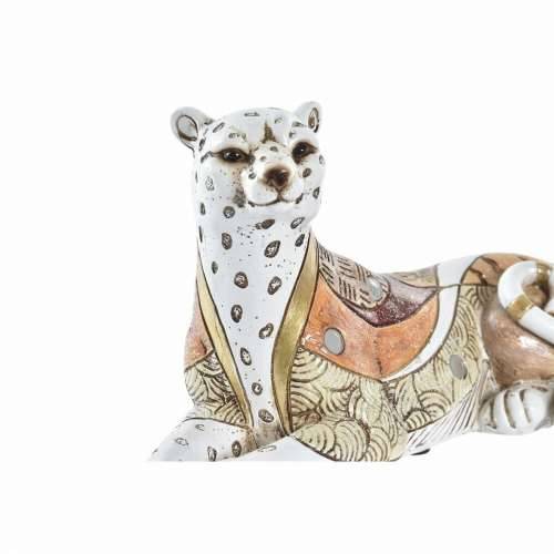 Ukrasna figura DKD Home Decor Bijela Oranžna Leopard Kolonijalni 24 x 10 x 12 cm Cijena