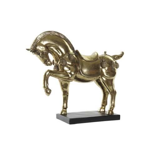 Ukrasna figura DKD Home Decor 29 x 9 x 25 cm Konj Crna zlatan Cijena