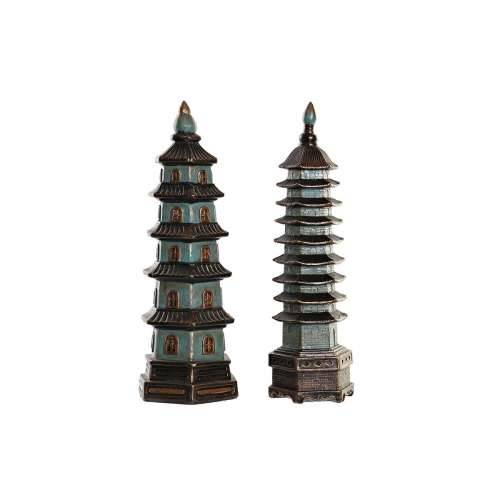 Ukrasna figura DKD Home Decor 15 x 17 x 50 cm Turkizno Orijentalno (2 kom.) Cijena