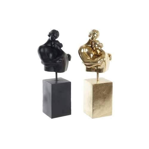 Ukrasna figura DKD Home Decor Partner Crna zlatan 15,5 x 13,5 x 37,5 cm (2 kom.) Cijena