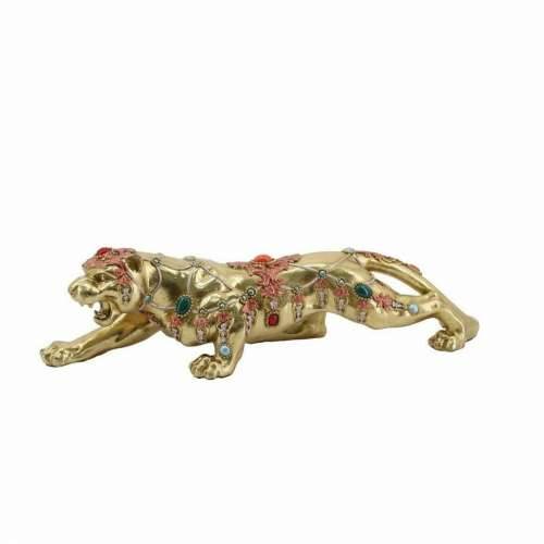 Ukrasna figura DKD Home Decor 39 x 11 x 10 cm zlatan Kolonijalni Pantera Cijena