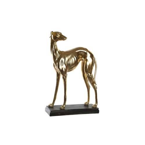Ukrasna figura DKD Home Decor 44,5 x 17 x 65,5 cm Crna zlatan Pas Cijena