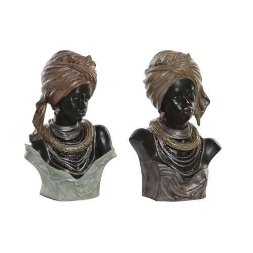 Ukrasna figura DKD Home Decor 26 x 17 x 40 cm Crna Bež Kolonijalni Afrikanka (2 kom.) Cijena