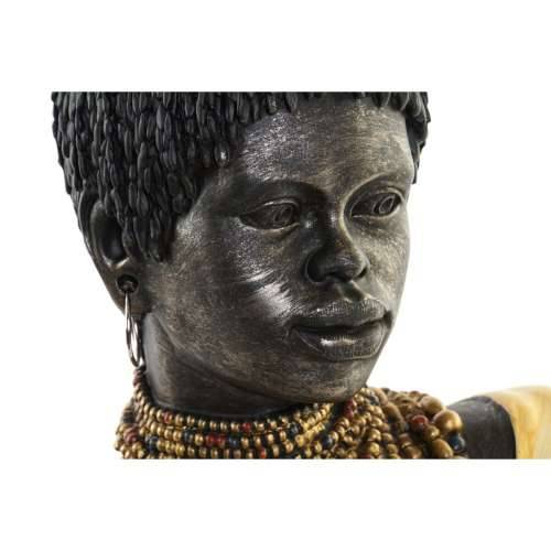 Ukrasna figura DKD Home Decor Crna Bež Kolonijalni Afrikanka Afrikanac 26 x 20 x 42 cm (2 kom.) Cijena