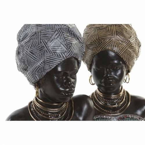Ukrasna figura DKD Home Decor zlatan Srebrna Kolonijalni Afrikanka 24 x 18 x 36 cm (2 kom.) (2 Dijelovi) Cijena