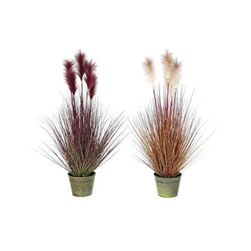 Ukrasna Biljka DKD Home Decor Kocka 30 x 30 x 106 cm Oranžna Polietilen Bordo Mesing (2 kom.) Cijena