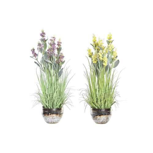 Ukrasna Biljka DKD Home Decor Porculan Roza Polietilen Rumena 20 x 20 x 66 cm (2 kom.) Cijena