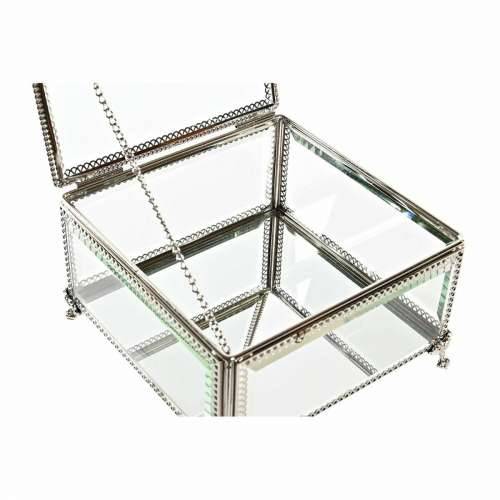 Kutija za nakit DKD Home Decor Kristal Metal 16 x 16 x 10 cm Srebrna Providan Cijena