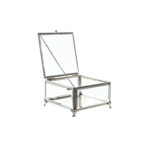 Kutija za nakit DKD Home Decor Kristal Metal 16 x 16 x 10 cm Srebrna Providan Cijena