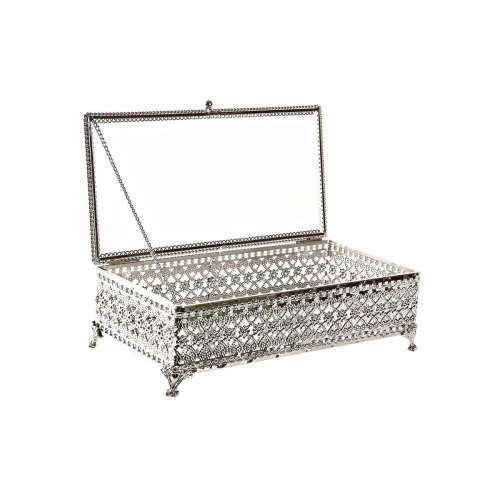 Kutija za nakit DKD Home Decor Kristal Srebrna Metal (25,5 x 12,5 x 7,5 cm) Cijena