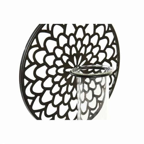 Svijećnjak DKD Home Decor Kristal Crna Metal Drvo Smeđa 20 x 20 x 36 cm Cijena