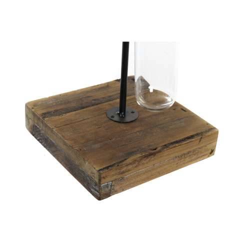 Svijećnjak DKD Home Decor Kristal Crna Metal Drvo Smeđa 20 x 20 x 36 cm Cijena