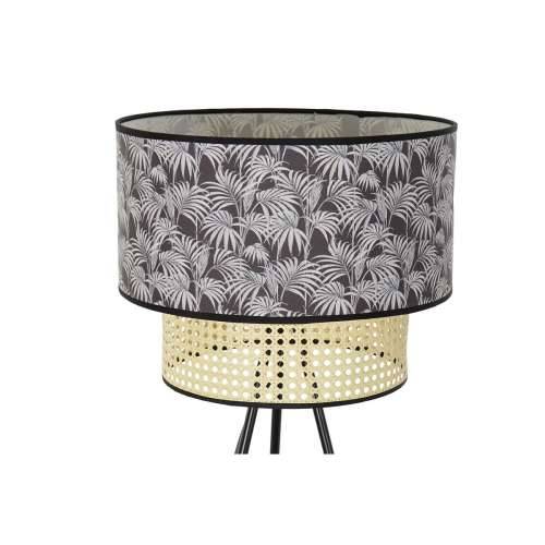 Podna svjetiljka DKD Home Decor Prirodno Crna Metal Dlanovi Poliester Kolonijalni (60 x 60 x 129 cm) Cijena