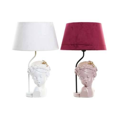 Stolna svjetiljka DKD Home Decor Crvena Smola Svetlo roza 220 V 50 W 30 x 30 x 49 cm (2 kom.) Cijena