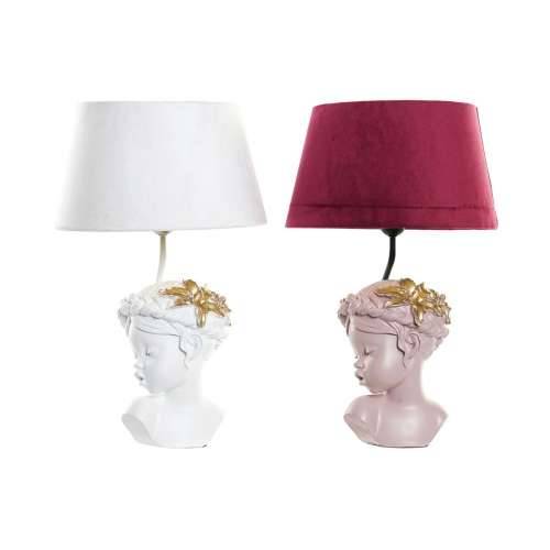 Stolna svjetiljka DKD Home Decor Crvena Smola Svetlo roza 220 V 50 W 30 x 30 x 49 cm (2 kom.) Cijena