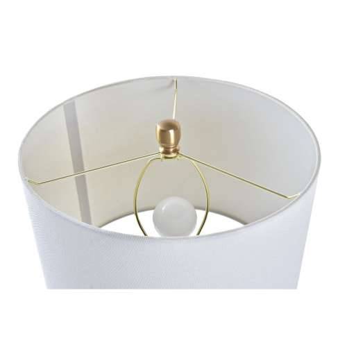 Stolna svjetiljka DKD Home Decor Bijela zlatan Metal 50 W 220 V 36 x 36 x 52 cm Cijena