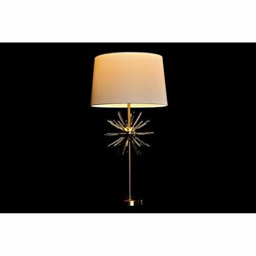 Stolna svjetiljka DKD Home Decor zlatan Metal Bijela 41 x 41 x 80 cm 220 V 50 W Cijena