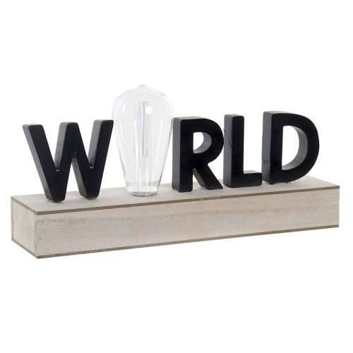 Svjetlosni ukras DKD Home Decor World Crna Metal Drvo MDF 30 x 40 cm 34 x 8 x 16 cm Cijena