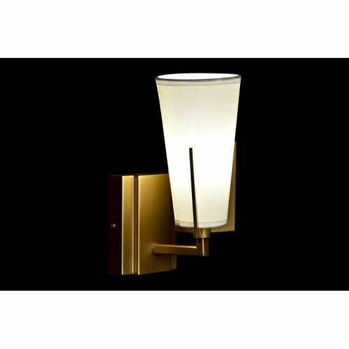 Zidna svjetiljka DKD Home Decor 25W zlatan Metal Poliester Bijela 220 V (12 x 14 x 25 cm) Cijena