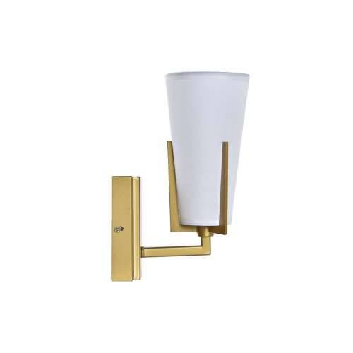 Zidna svjetiljka DKD Home Decor 25W zlatan Metal Poliester Bijela 220 V (12 x 14 x 25 cm) Cijena