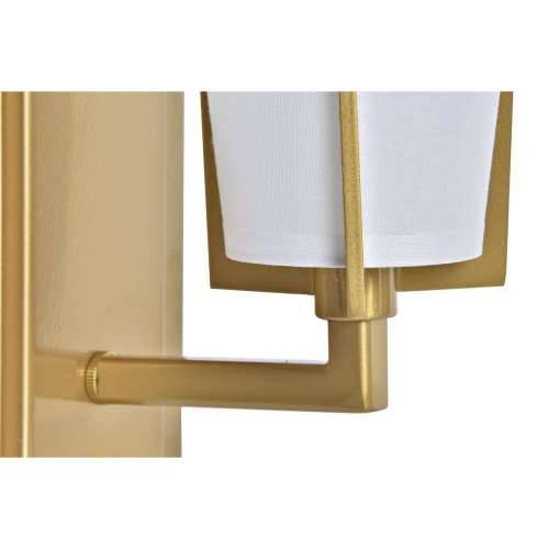 Zidna svjetiljka DKD Home Decor 25W zlatan Metal Poliester Bijela 220 V (12 x 14 x 25 cm) Cijena